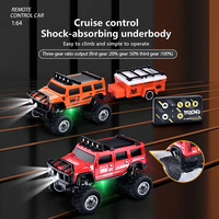 RC 1:64 Dual-Mode 2.4G Mini Jeep Remote Control Car Children's Alloy Toy Car Cruise Control Simulation Off-Road Vehicle Toy Gift