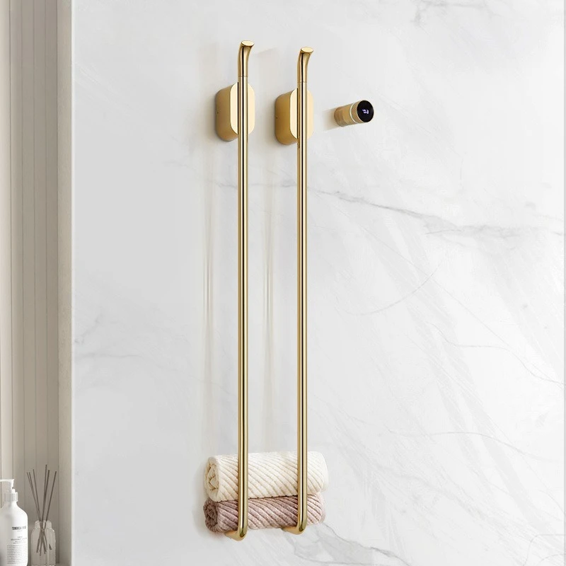 

Intelligent electric towel rack copper concealed knob thermostatic hotel household bathroom heating rack