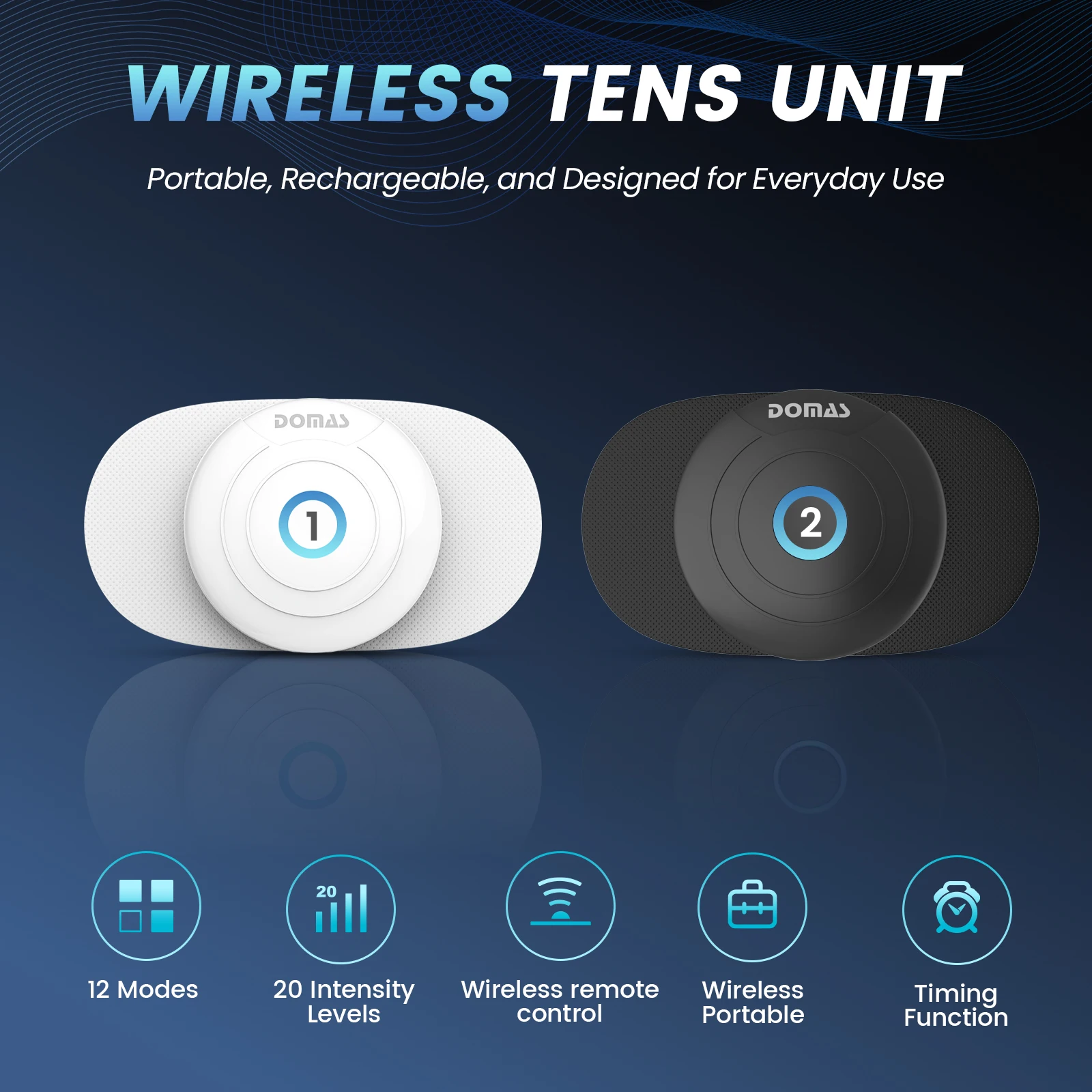 Biblioteca inteligente ecológica 2 em 1, função de temporização, controle remoto sem fio, dezenas, unidade ems, costas e pescoço, ombro, dispositivo de massagem