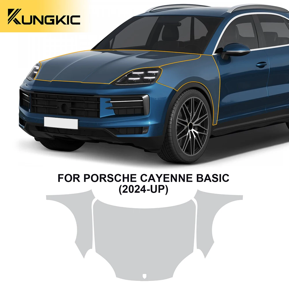 Car Paint Protection Film for CAYENNE BASIC 2024-UP Car Transparent Kit Body Film Pre Cut TPU PPF Clear Sticker