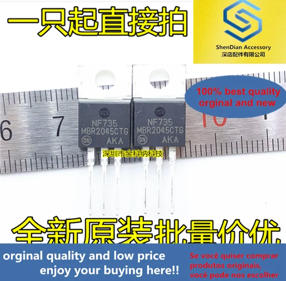 5pcs only orginal new MBR2045CTG Schottky rectifier diode 20A45V TO-220 transistor