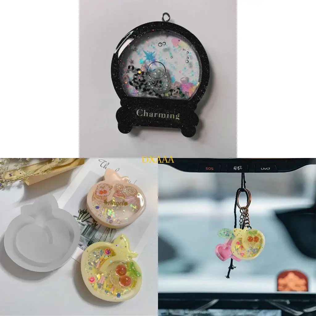 DXAA Silicone Cherry Fruit Shaped Pendant Mold Keychain Accessories Mould Elegant Jewelry Accessory Making Mould