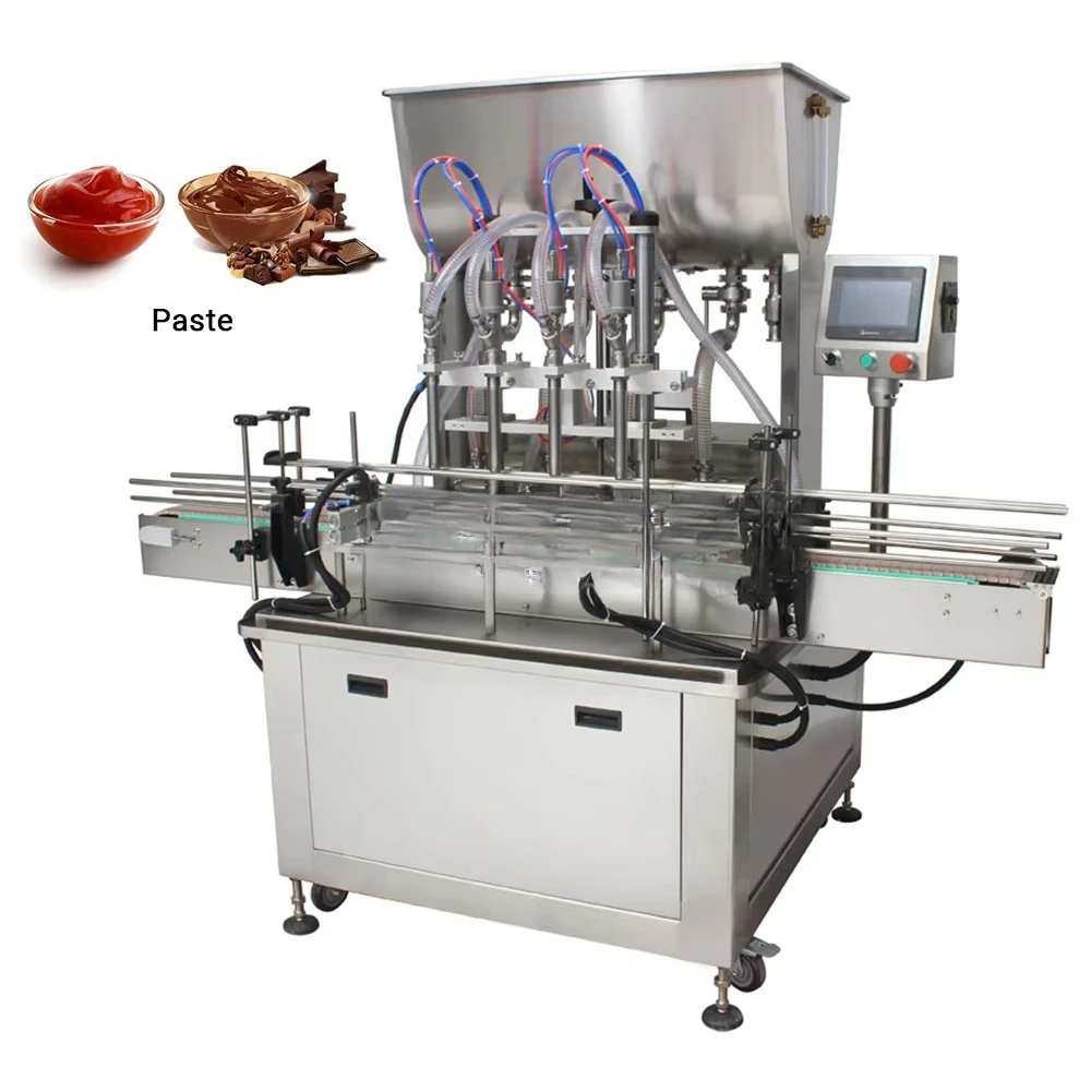 HZPK Rotor Pump Lobe High Viscosity Thick Sauce Paste Lotion Automatic Liquid Filling Machine 500 ml