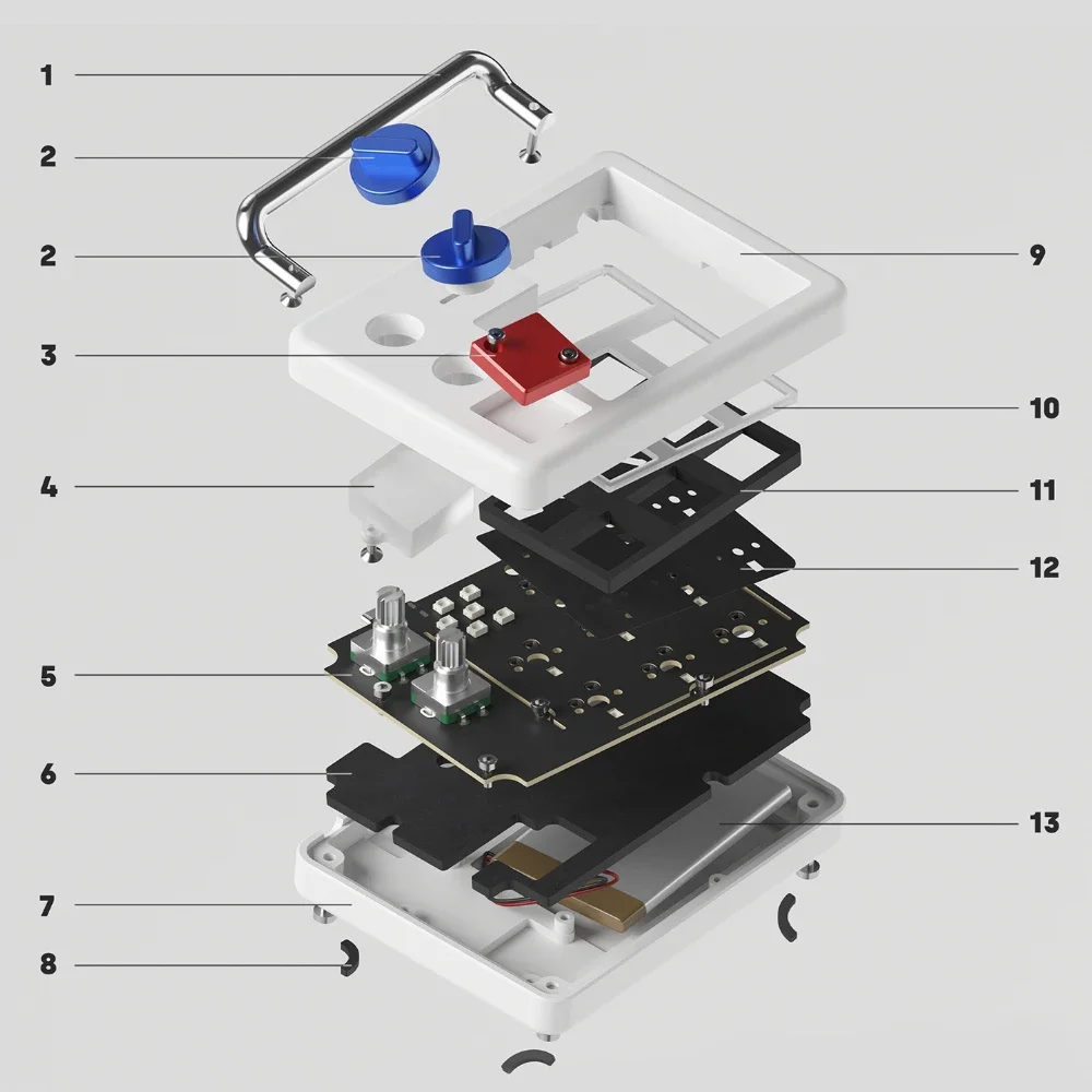 Imagem -06 - Mifuny Doyspad-mini Teclado Mecânico sem Fio Dual Mode Bluetooth Hot-swap Junta Rgb Designer Personalizado Teclado Gaming Presente