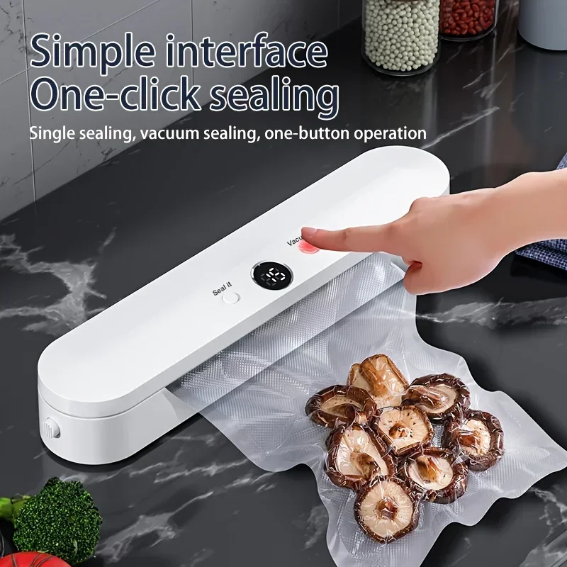 Vacuum Sealer Machine With Digital Display, Food Vacuum Sealer Automatic Air Sealing System For Food Storage Dry Food Modes