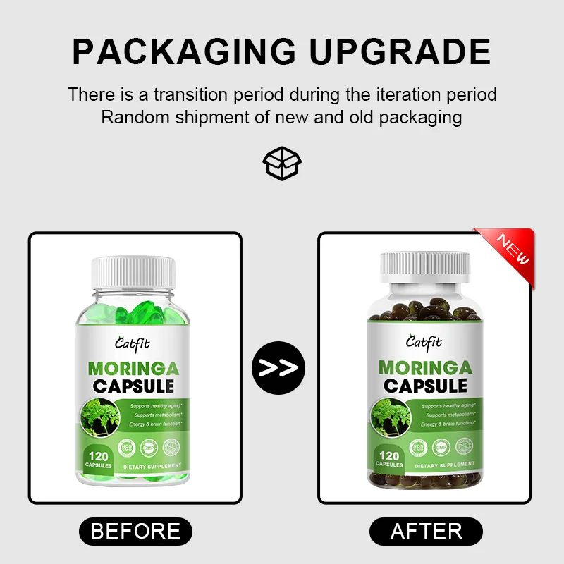 Catfit Original Moringa Capsule Compound Vitamin&Amino Acid Supplement Blood Sugar&Lipids Antioxidant Cell Repair Beauty Health