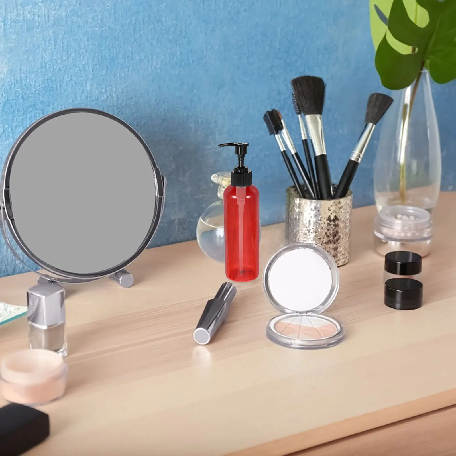 

Bottle Press Pump Cream Dispenser Mini Airless Spray Plastic Travel Empty Refillable Durable Tight Sealing Versatile lotion