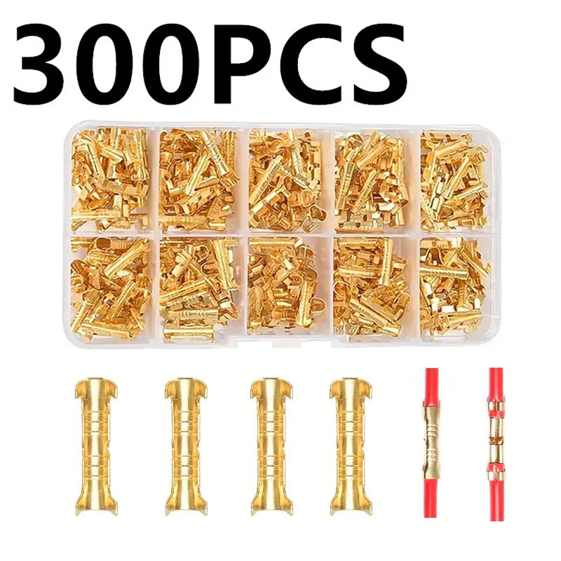 300PCS Boxed Small and easy to carry, 453 U-shaped Terminal Cold Inserts Connectors. Small Teeth Fascia Terminal for Electricity