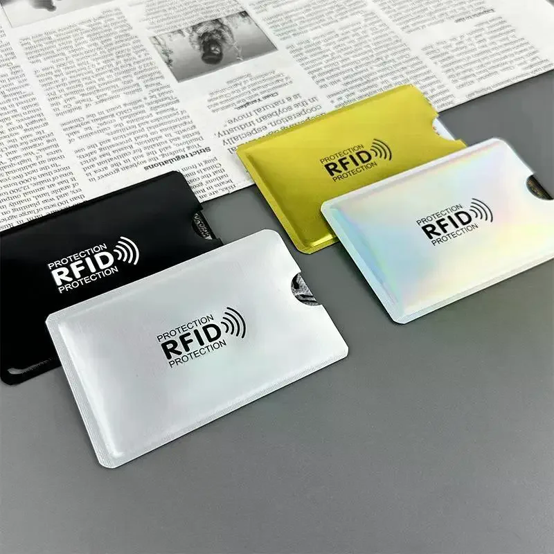 RFID Card Sleeves Anti Scan Anti Magnetic Aluminum Foil Portable Credit Card Protector