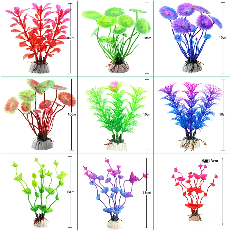 Décoration d'aquarium d'eau artificielle, plantes hydroponiques de simulation pour poissons, ornement précieux, fournitures de paysage, accessoires