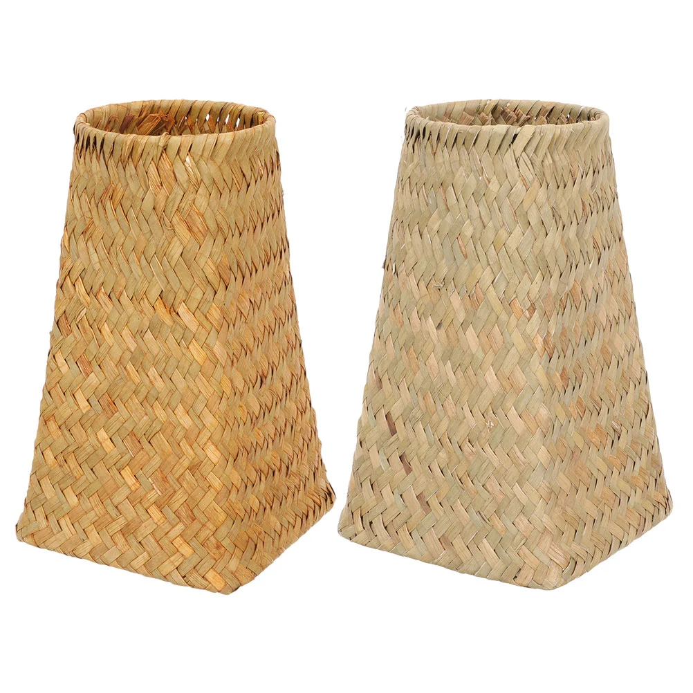 

2 Pcs Hand Woven Flower Pot Indoor Pots for Plants Basket Baskets Storage Planter Household