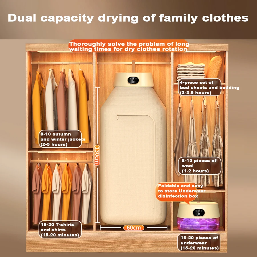 1-seche-linge-portable-pliable-avec-2-modes-crochet-a-vetements-assorti-chronometre-intelligent-de-8-heures-housse-en-tissu-anti-poussiere-supports