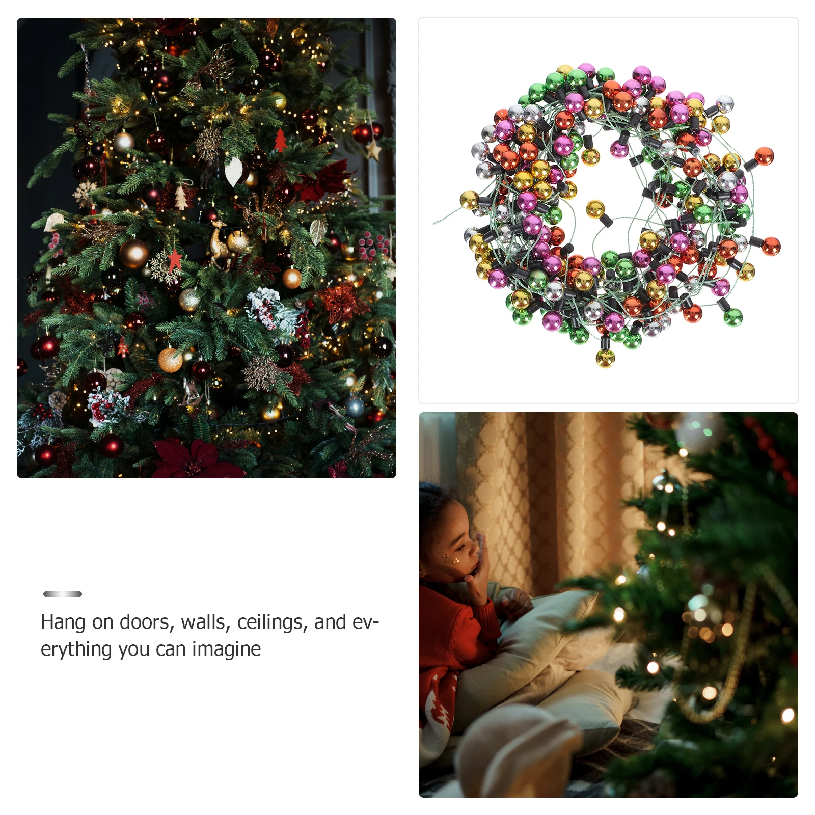 

1set 1Set Simulated Pendant Creative Fake Xmas Tree Hanging Decor Party Plastic Pendant Ceiling Light String Backdrop Decor