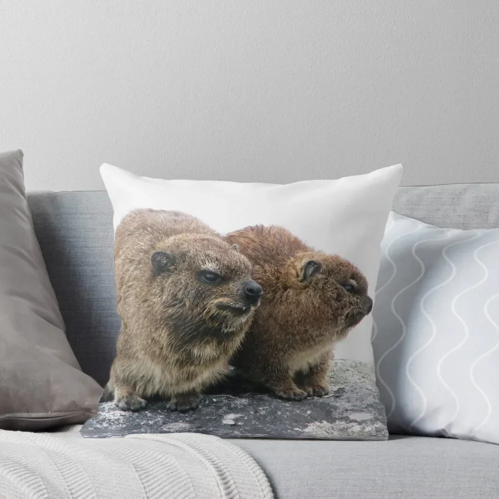 Dassie Mum & Baby 2 Throw Pillow christmas supplies Sofas Covers Pillow Cases pillow