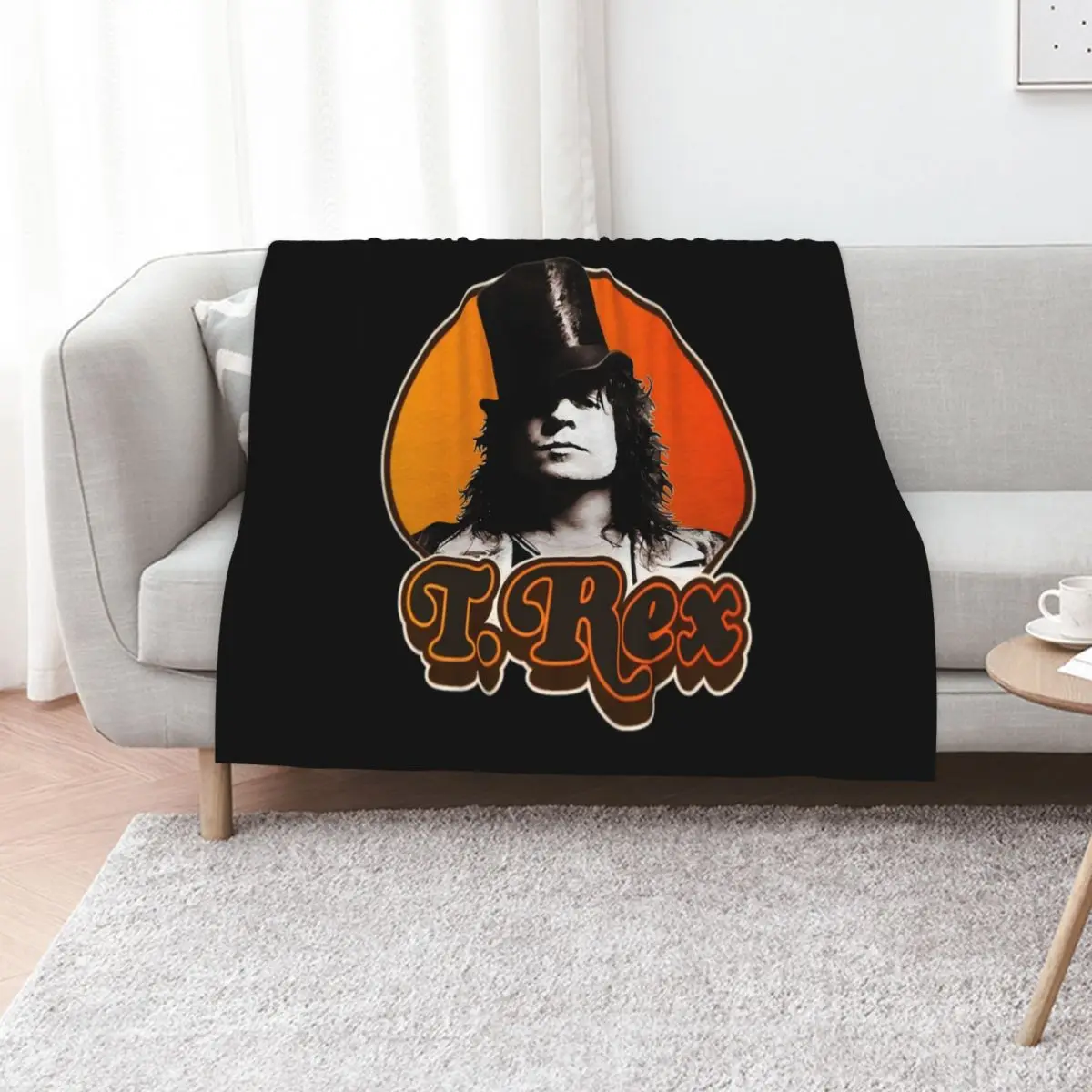Retro T Rex Marc Bolan Tribute \t Throw Blanket Cute Plaid christmas gifts Bed covers Flannel Fabric blankets ands Blankets