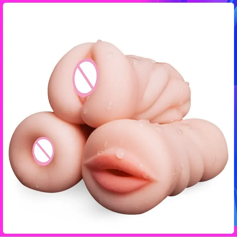 Sex Toys for Men 4D Realistic Deep Throat Male Masturbator Silicone Artificial Vagina Mouth Anal Erotic Oral Sex Intimate Toys