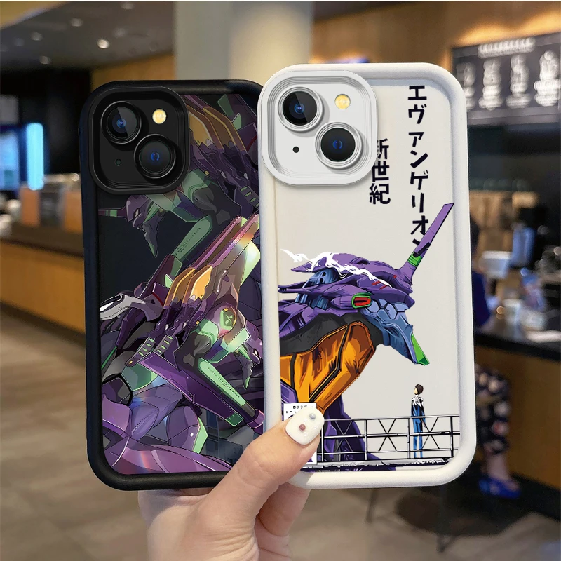 Gnensis E-Evangelion Anime TPU Case for iPhone16 15 14 13 12 11 Pro Max 16 15 14 8 7 Plus X XS Max 8 7 Silicone Shockproof Cover