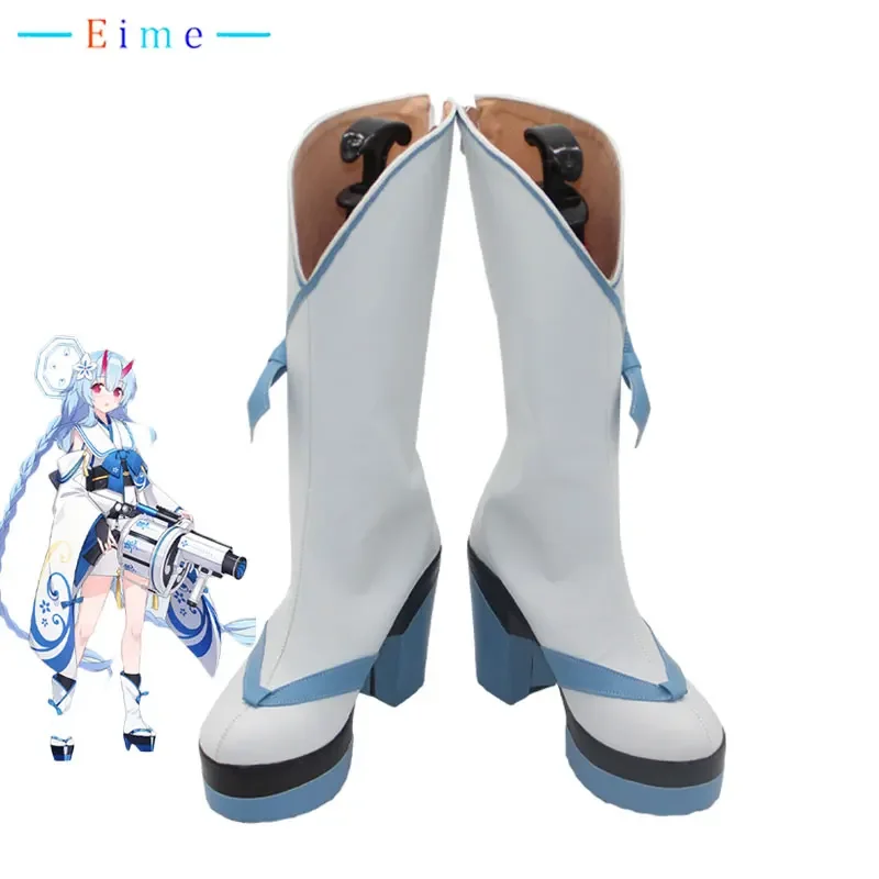 Game Blue Archive WARAKU CHISE Cosplay Shoes PU Leather Shoes Halloween Carnival Boots Cosplay Prop Custom Made