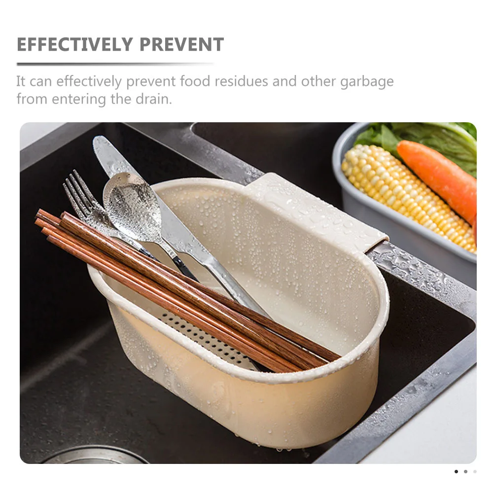 

2Pcs Kitchen Sink Drain Basket PP Fruit Vegetable Storage Basket Multipurpose Filter Rack Kitchen Gadget Fruit Holder