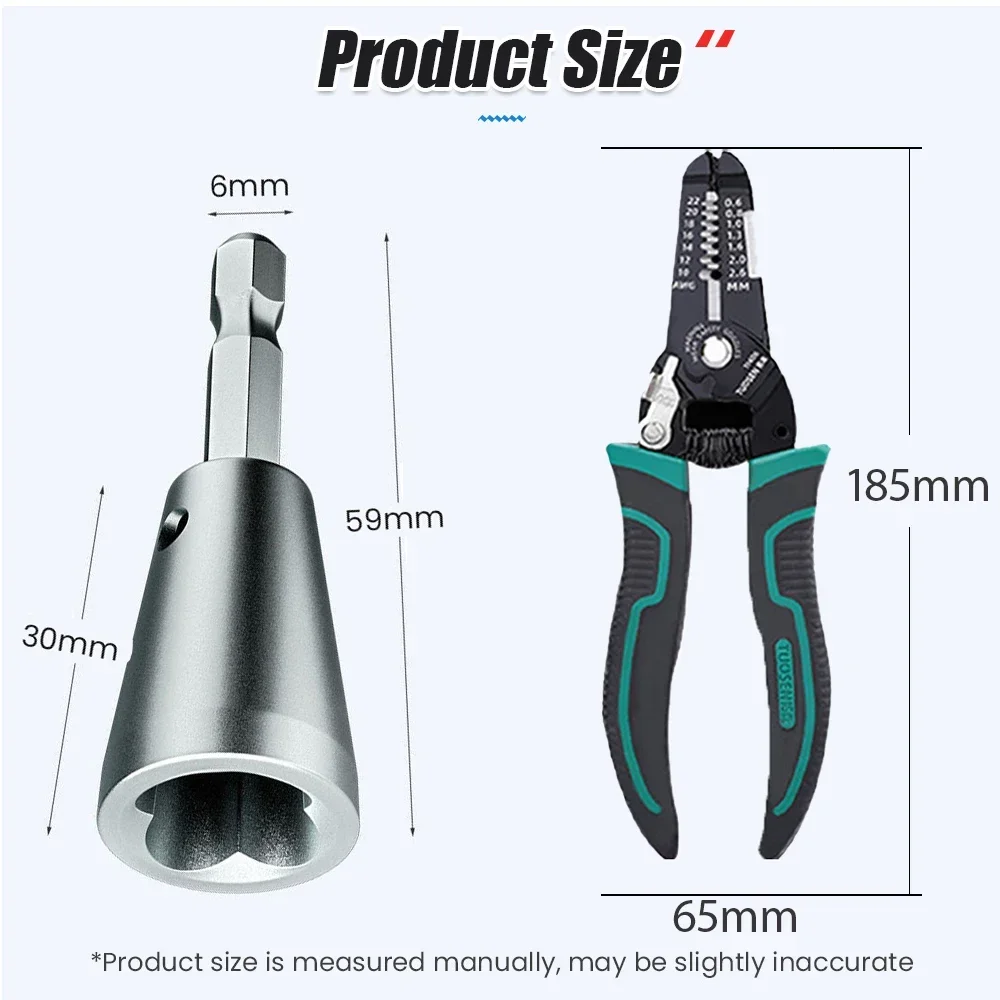 เครื่องมือบิดลวด1/2ชิ้นด้ามหกเหลี่ยม6มม. ช่างไฟฟ้าได้อย่างรวดเร็ว Twister 1.5-6ตาราง2-6วิธีลวดบิดสำหรับไดรเวอร์เจาะไฟฟ้า