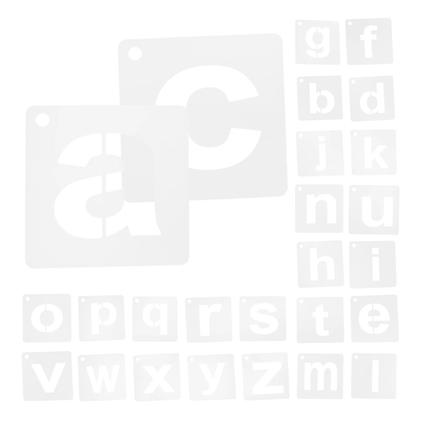 1 Set Reusable Plastic Alphabet Stencils A-Z Uppercase Letter Templates For Painting Craft Diy Wall Art Stencils Letters