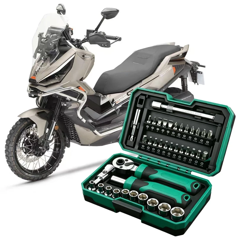 40PCS Portable Universal Motorcycle Repair Tool Kit Socket Wrench Set For Zontes 368g 501g 368 368E 501G 368K 368M 703 R RR F T