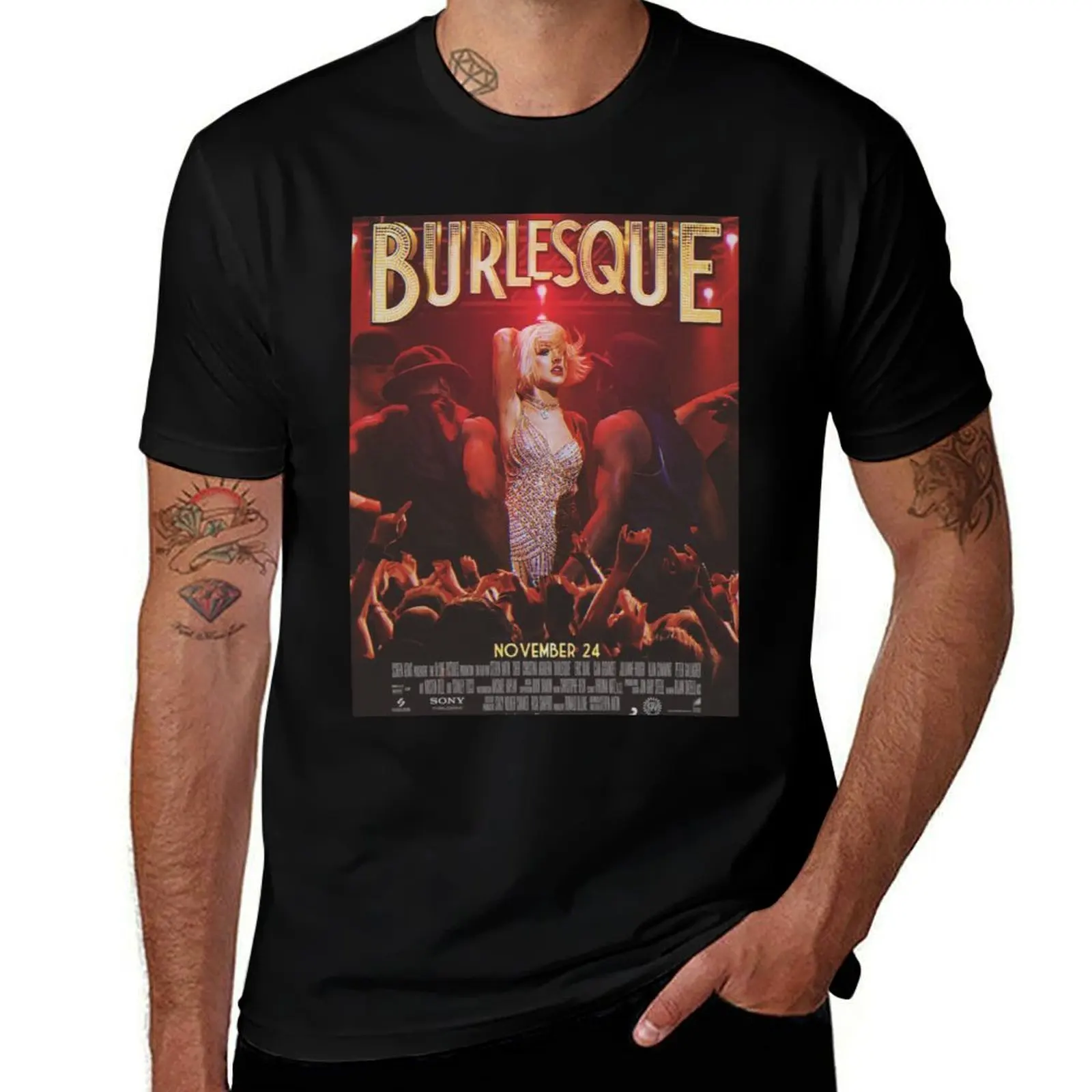 Burlesque Movie Poster T-Shirt tops custom shirt oversized t shirt t shirt men 100℅ cotton