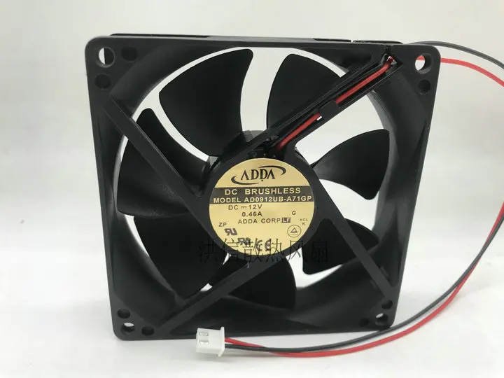 

Ltsf For ADDA AD0912UB-A71GP DC 12V 0.46A 90x90x25mm 2-Wire Server Cooling Fan 9cm