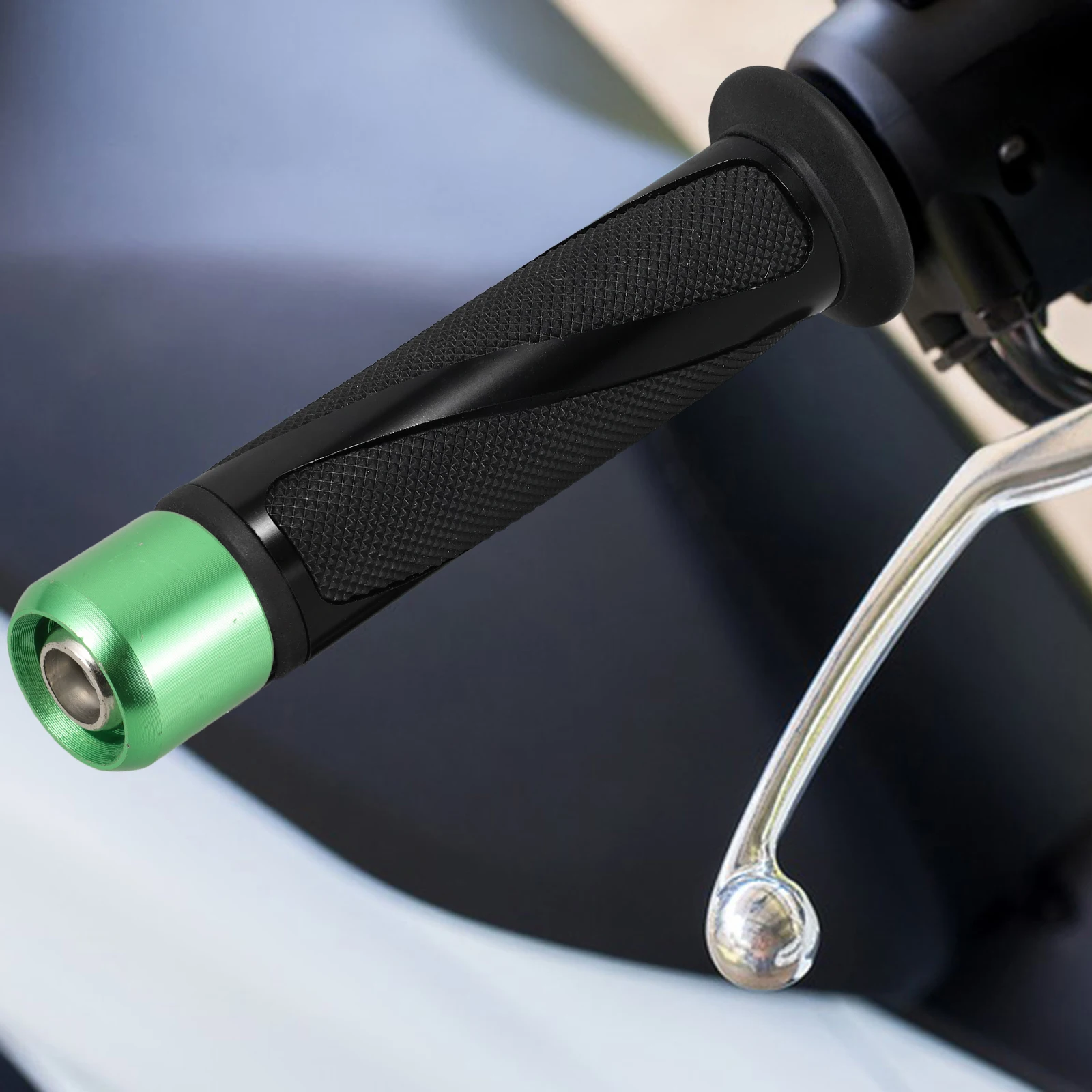 

CNC Hand Protects Handlebar End Plugs Caps Armrest Green Pair for Motorcycle Electric Bike Aluminum Alloy Bar Ends