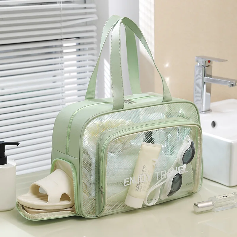 

Waterproof Beach Bag, Dry Wet Separation Fitness And Sports Bag, Toiletries And Makeup Bag Makeup Vanity Bag