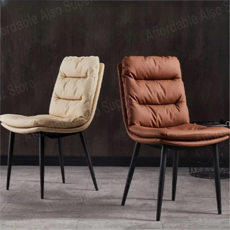 Warm Light Luxury Dining Chair Home Light Luxury Italian Double Layered Dining Chairs Makeup Stool Backrest Relaxing Chairs좌식 의자