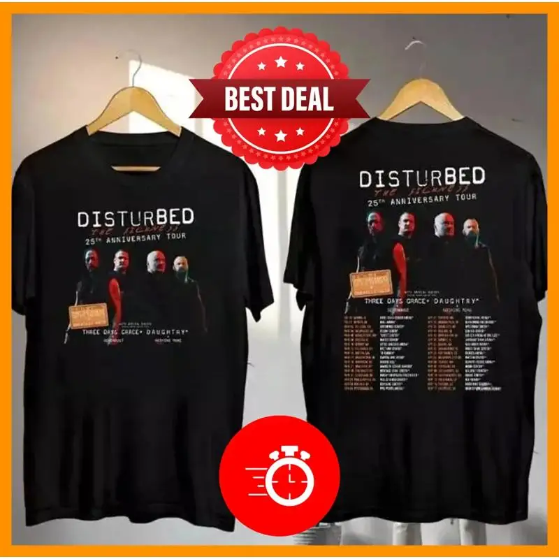 Disturbed The Sickness 25th Anniversary Tour 2025 TShirt