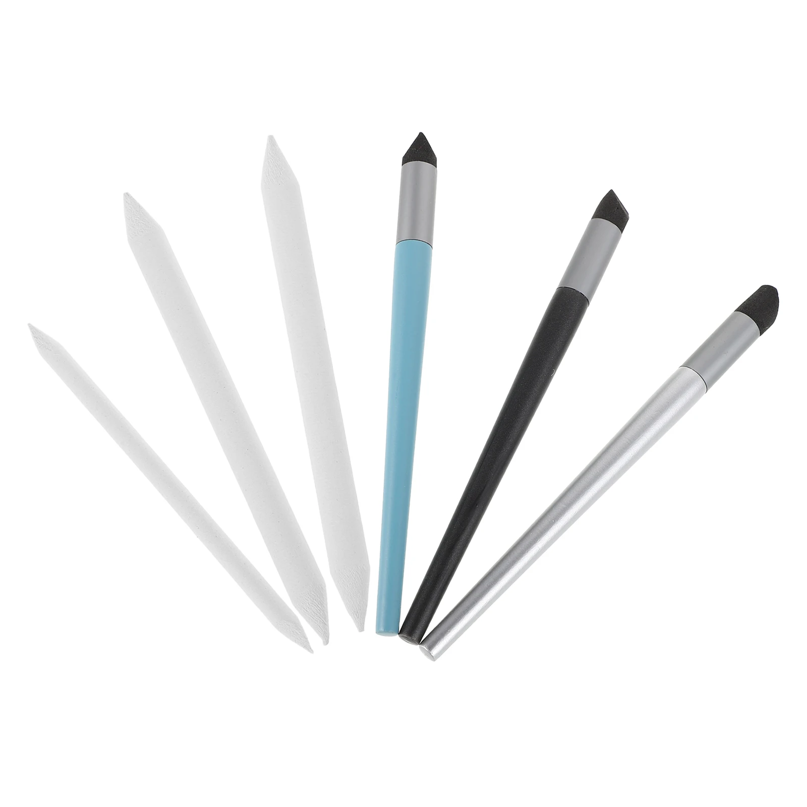

6pcs Oil Pastel Rub Pen Blending Brushes Soft Head Sticks Drawing Tools Plastic Shading Supplies Card Making Education