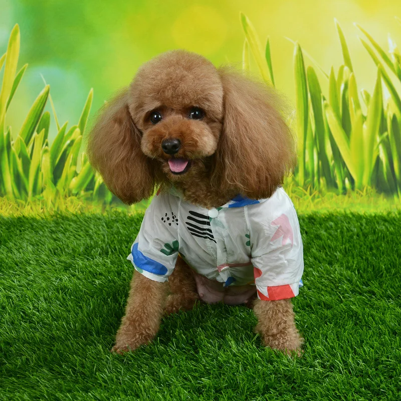 Dog Raincoat Ultra-thin sun protection clothes Teddy VIP Pomeranian small and medium-sized dog pet clothes dog clothes