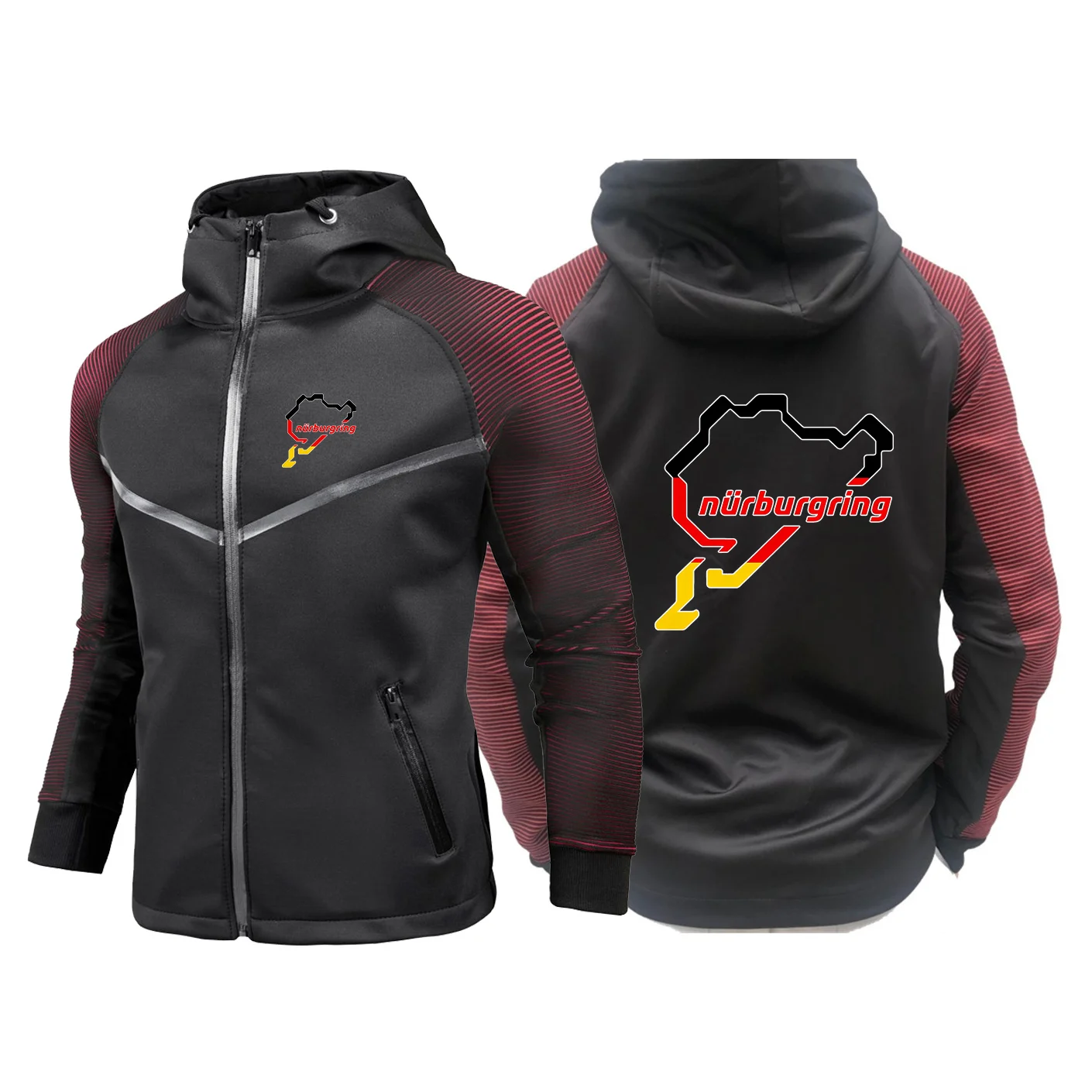 Anti Collision Shirt 2026 New Style Coat Spring And Autumn Nürburgring Race Track Logo Print Men's High Quality Durable Jacket
