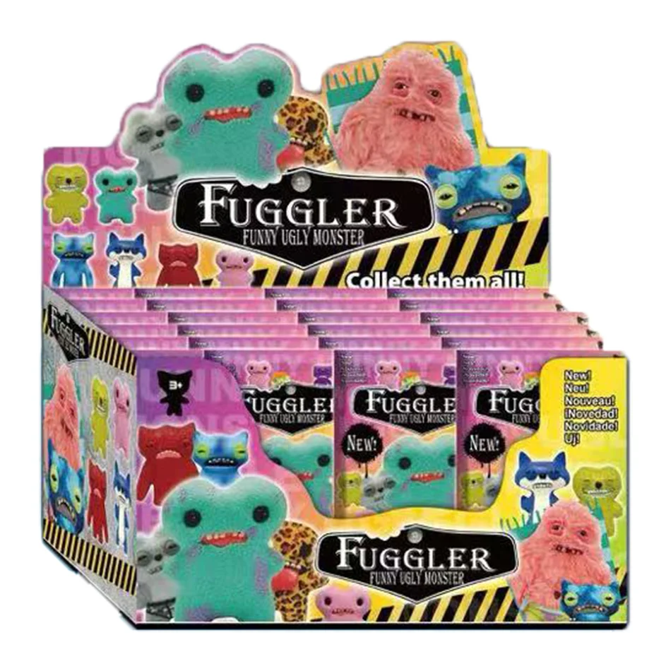

24pc Fuggler Blind Box Funny Ugly Monster Fugg Mr Needles Greedy Grinner Shameless Goof Cute Plush Collectible Backpacke Pendant