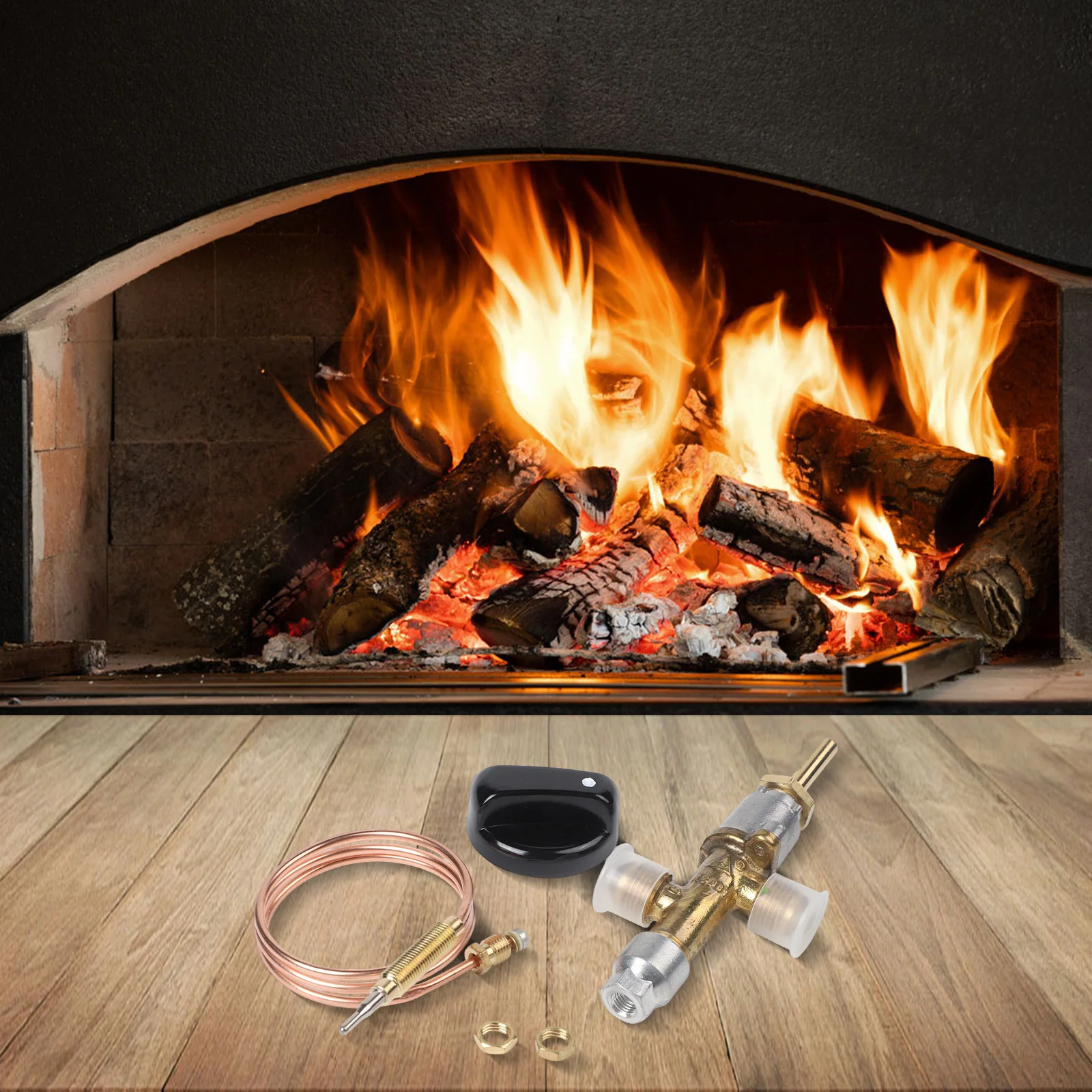 1 قطعة 1/2 Psi (65mbar) استبدال سخان فناء الغاز الاستشعار الحراري ومفتاح تفريغ صمام التحكم الرئيسي مع 3/8 "الخيط الخارجي