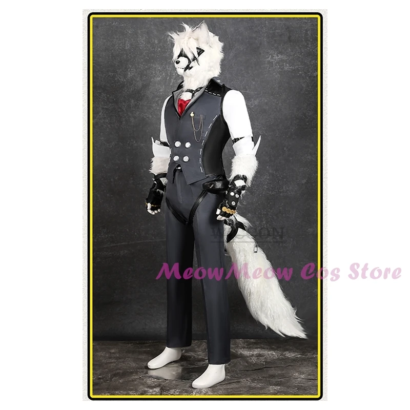 Game Zenless Zone Zero cos Von Lycaon Cosplay Costume Fursuit Battle Uniforms Furry Animal wolf Mask  Tail fursuiter roleplaying