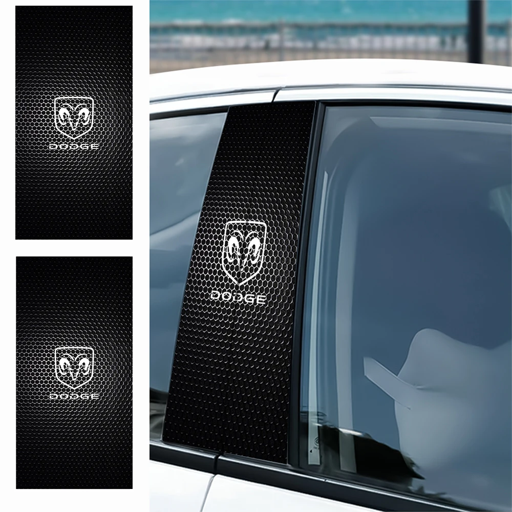 Autocollant de protection des rayures du pilier central de voiture, 2 pièces, accessoires automobiles pour Dodge Durango calibre Challenger Ram néon