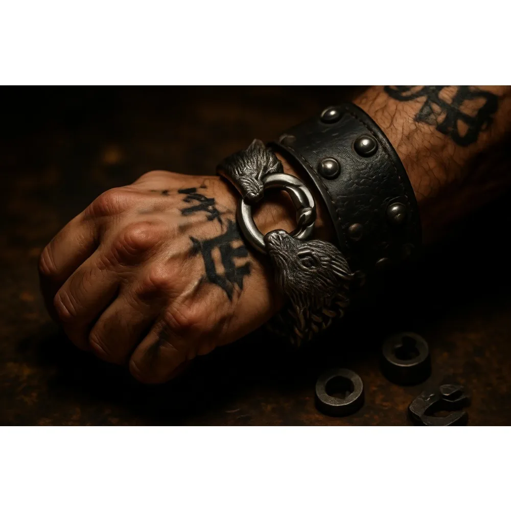 

Винтажный готический браслет-цепочка из нержавеющей стали с головой волка для мужчин, в байкерском стиле, подарок