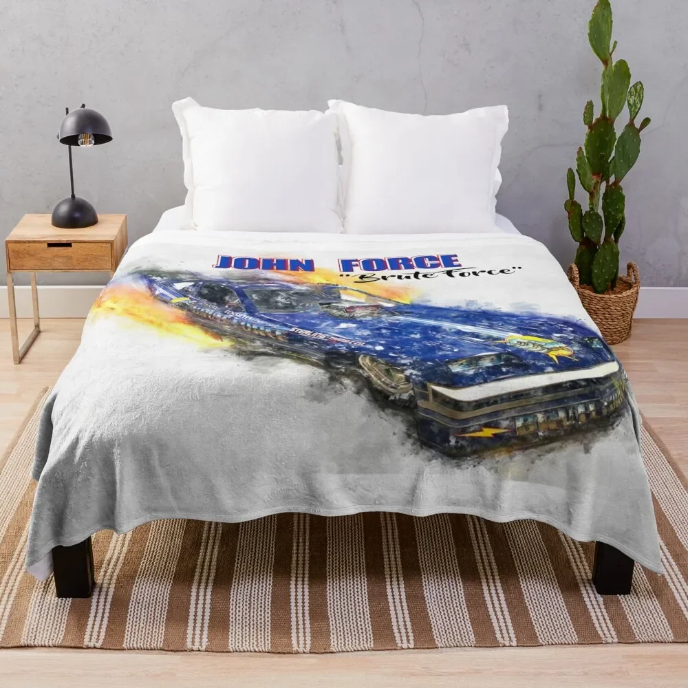 

John Force Brute Force Throw Blanket manga Hairys heavy to sleep Blankets