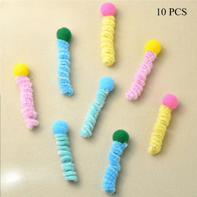 10Pcs Cat Spring Toys Interactive Pet Toys For Cats Colorful Random Color Designed For Cats' Solo Play, Relieves Boredom Feline