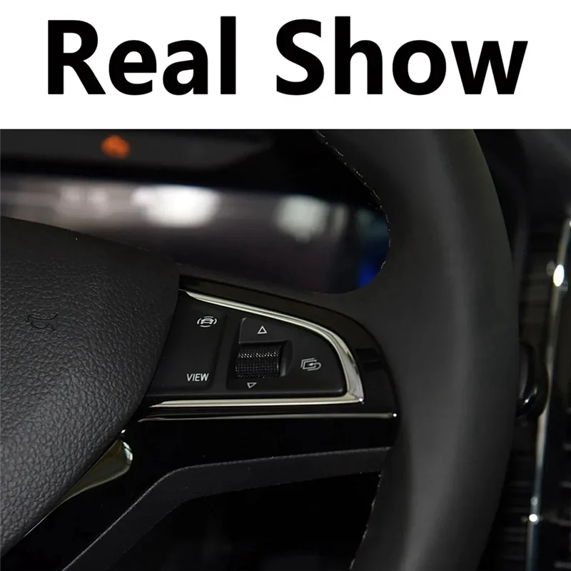 

Portable 4X Multi-Functional Steering Wheel Switch Button Cover Trim For Skoda Octavia 3 A7 Superb 3V Fabia Mk3 Kodiaq