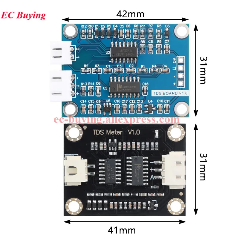 Moduł czujnika TDS Sygnał analogowy Rozpuszczone tleniki Przewodność wody Wykrywanie cieczy Monitorowanie jakości dla Arduino 51/STM32 — zdjęcie produktu 4