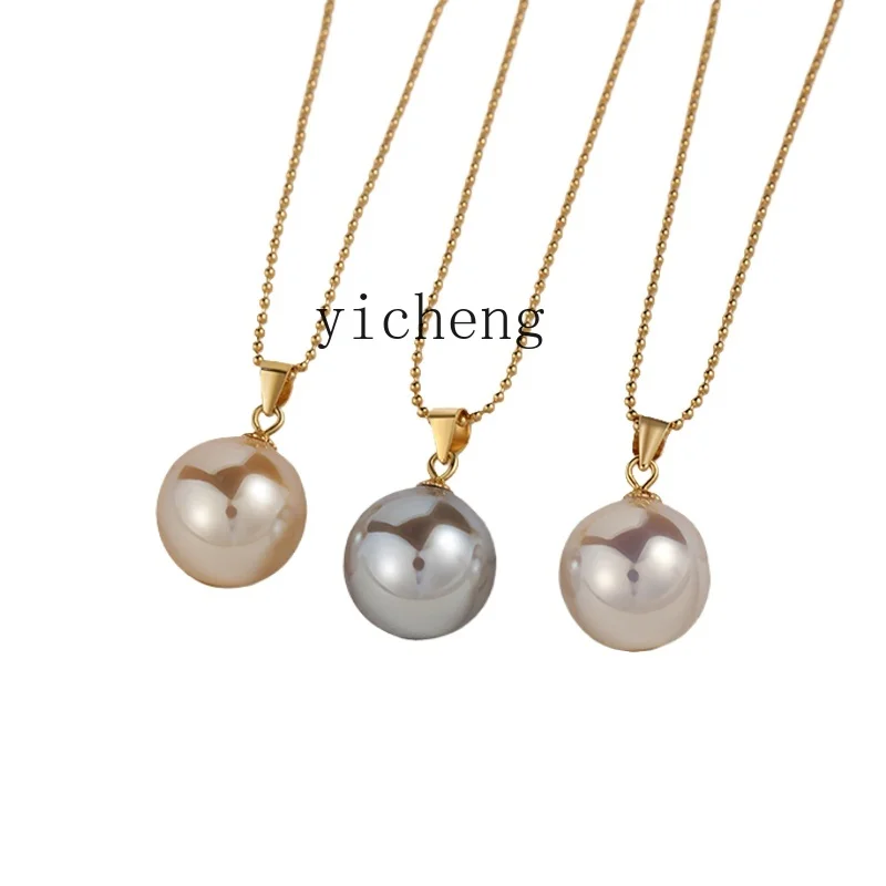 

HSN single pearl necklace women's neck chain pendant collarbone chain