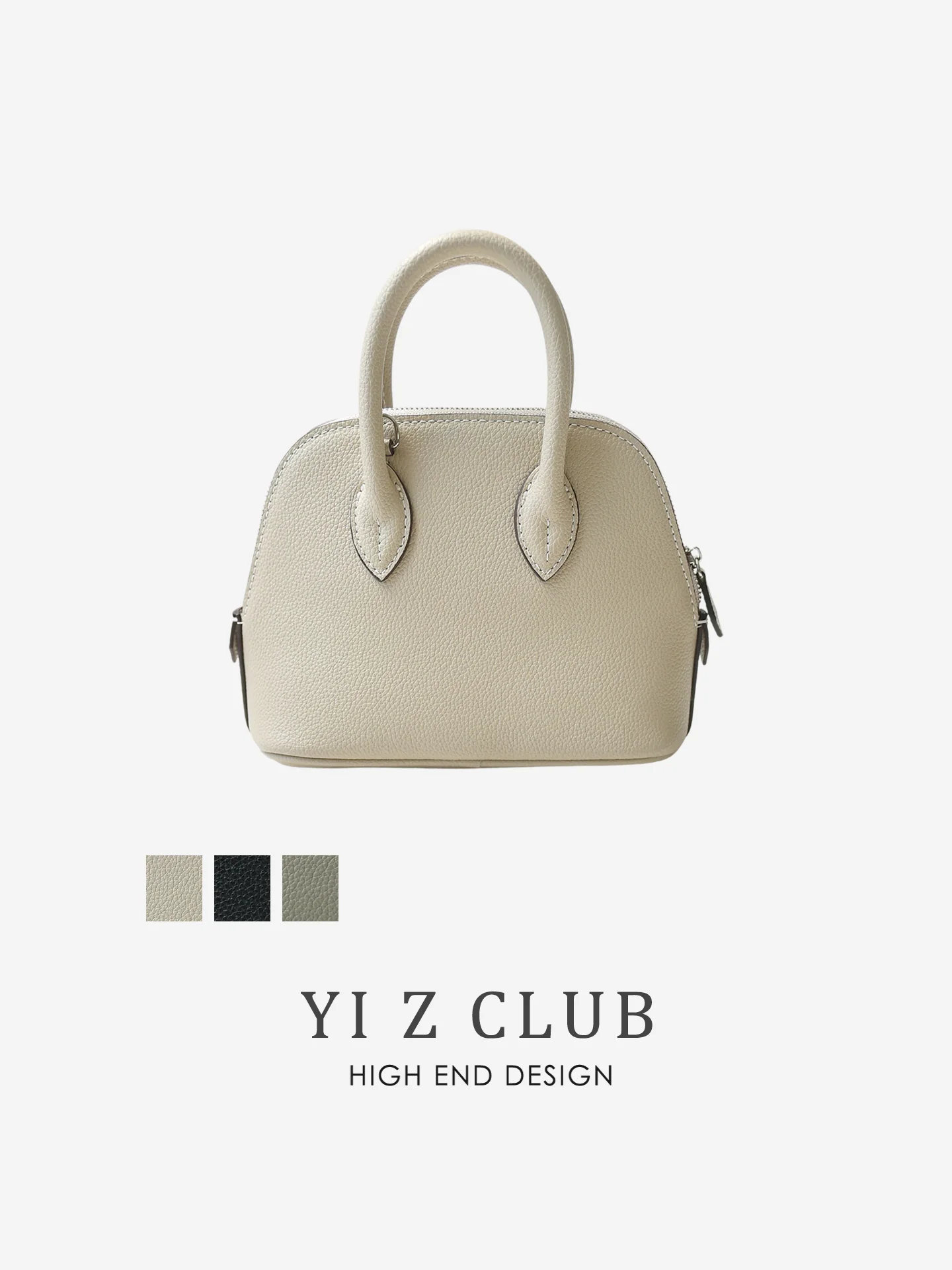 yiz-club-shaped-crossbody-bag-women's-single-shoulder-bowling-bag-second-layer-cowhide-leather-fashionable-ladies-purse