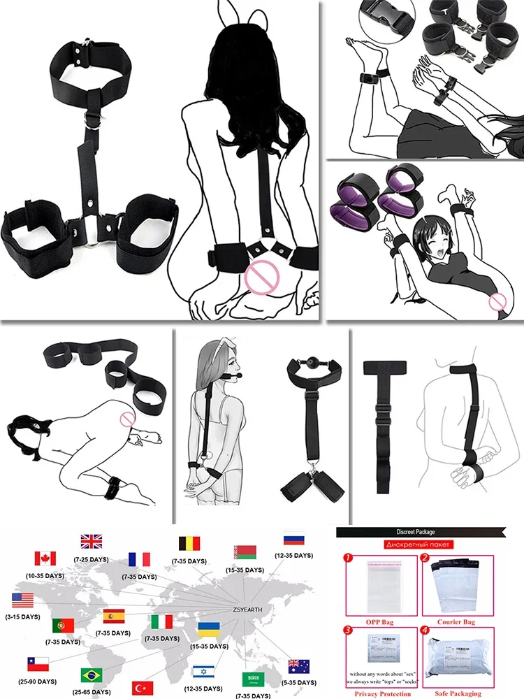 BDSM عبودية والعتاد عدة المثيرة الجنس لعب الكبار Gmaes ضمادة الطاعة الرقيق ورئيسي زوجين دور اللعب الملحقات الغريبة Sexshop