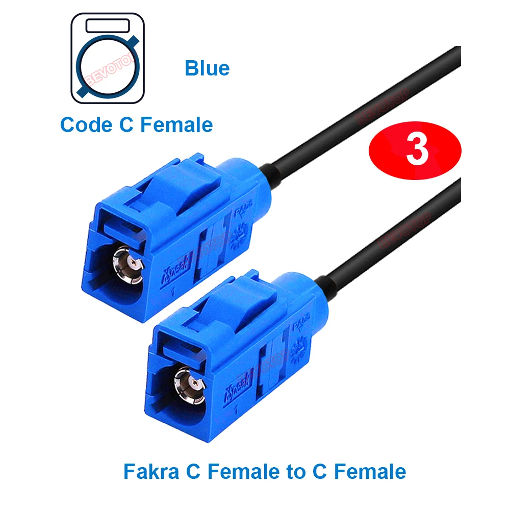 C타입 파크라 점퍼 블루 파크라 C 남성 여성 RG174 케이블, GPS 안테나 익스텐션 코드, RF 동축 피그테일, BEVOTOP 도매, 10 개