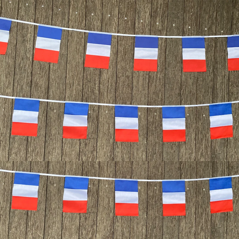 xvggdg 20pcs/set France bunting flags Pennant String Banner Buntings Festival Party Holiday