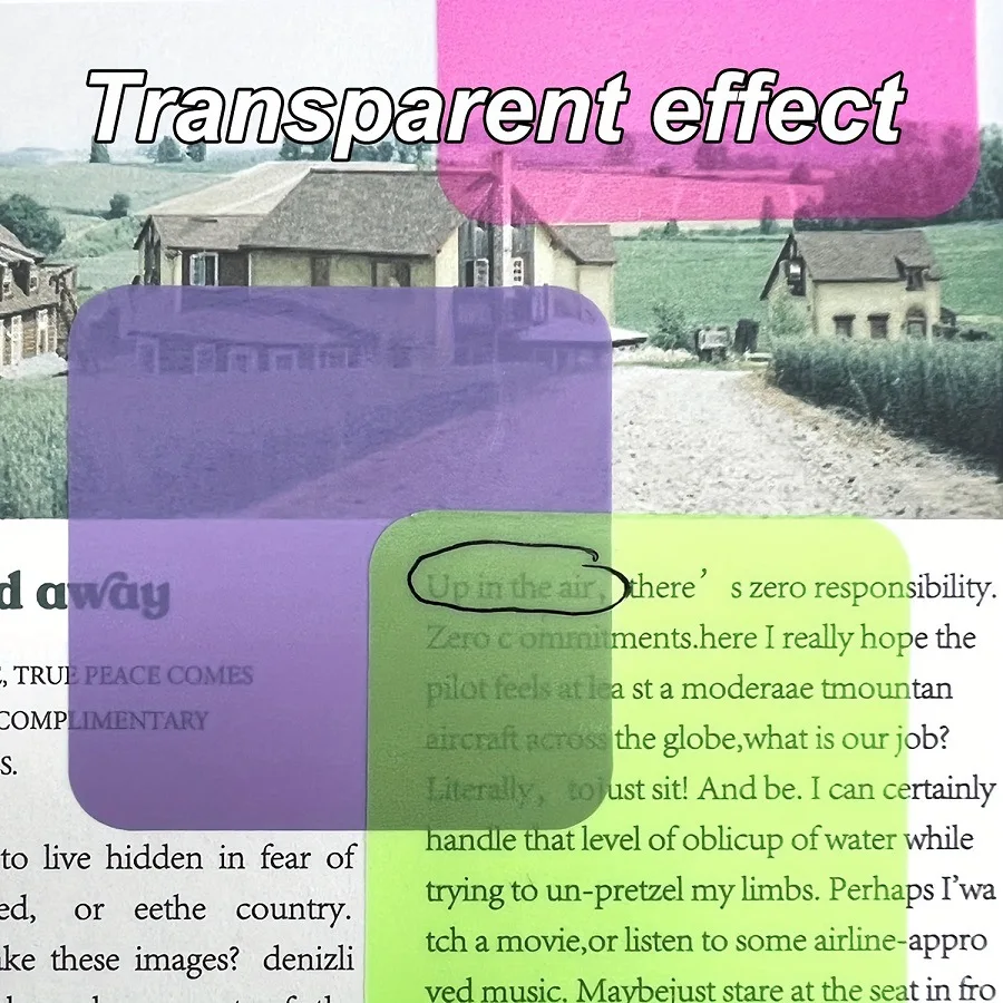 160 Sheets 8 Colors Transparent Sticky Notes Scrapes Stickers Note Pads Paper Clear Notepad School Stationery Office Supplies